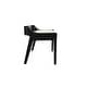 preview thumbnail 3 of 4, Kee 60 Inch Dining Bench, Black Rubberwood Frame, Low Back, Cushioned Seat