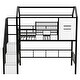 preview thumbnail 14 of 14, Stylish Metal Loft Bed with Space Saving Option with A Bottom Nook, Roof Design with Ladder and A Storage Box, Twin, Pink