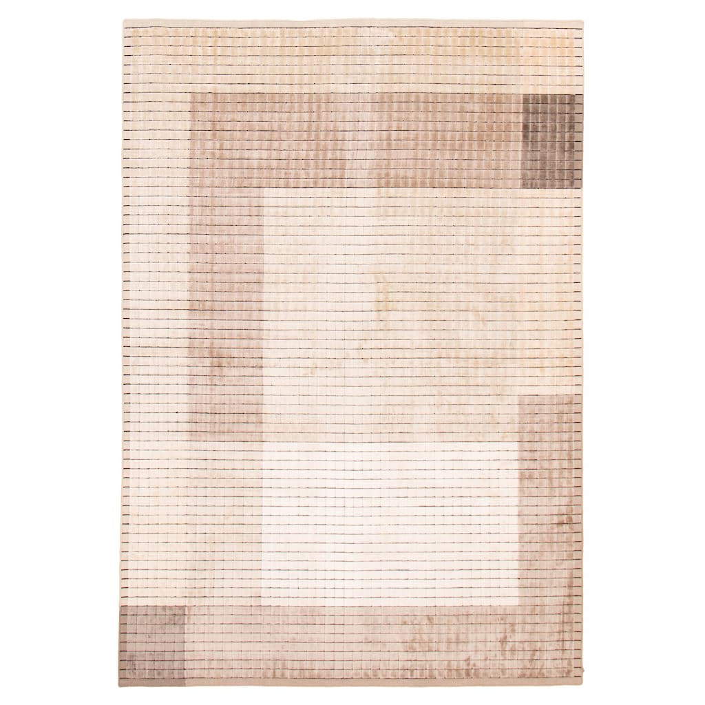 ECARPETGALLERY Hand Loomed Elysian Cream Viscose Rug - 6'7 x 9'5