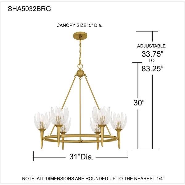Shea 6-Light Brushed Gold Chandelier