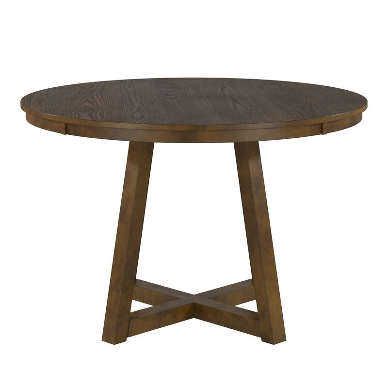 Harstad 47" Wood Finish Fixed Top Round Dining Set by iNSPIRE Q Modern
