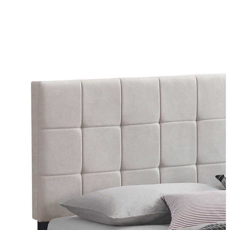 Destiny Grid Tufted Upholstered Panel Bed