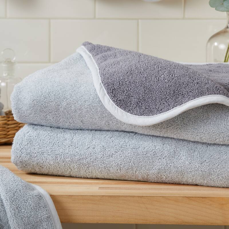 Luxurious Cotton Two-Toned Reversible Towel Set