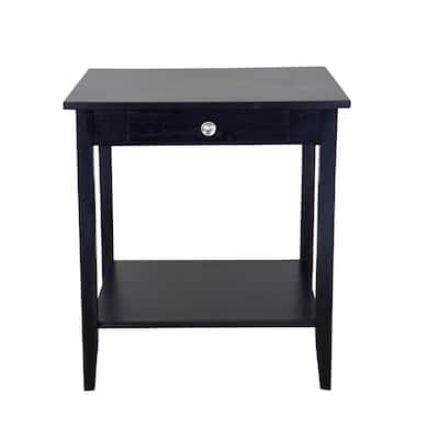 Porch & Den Holly Hill Solid Acacia 1-Drawer End Table