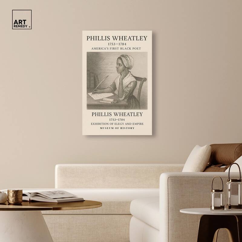 Americas First Black Poet Canvas by Art Remedy, Gallery Wrapped