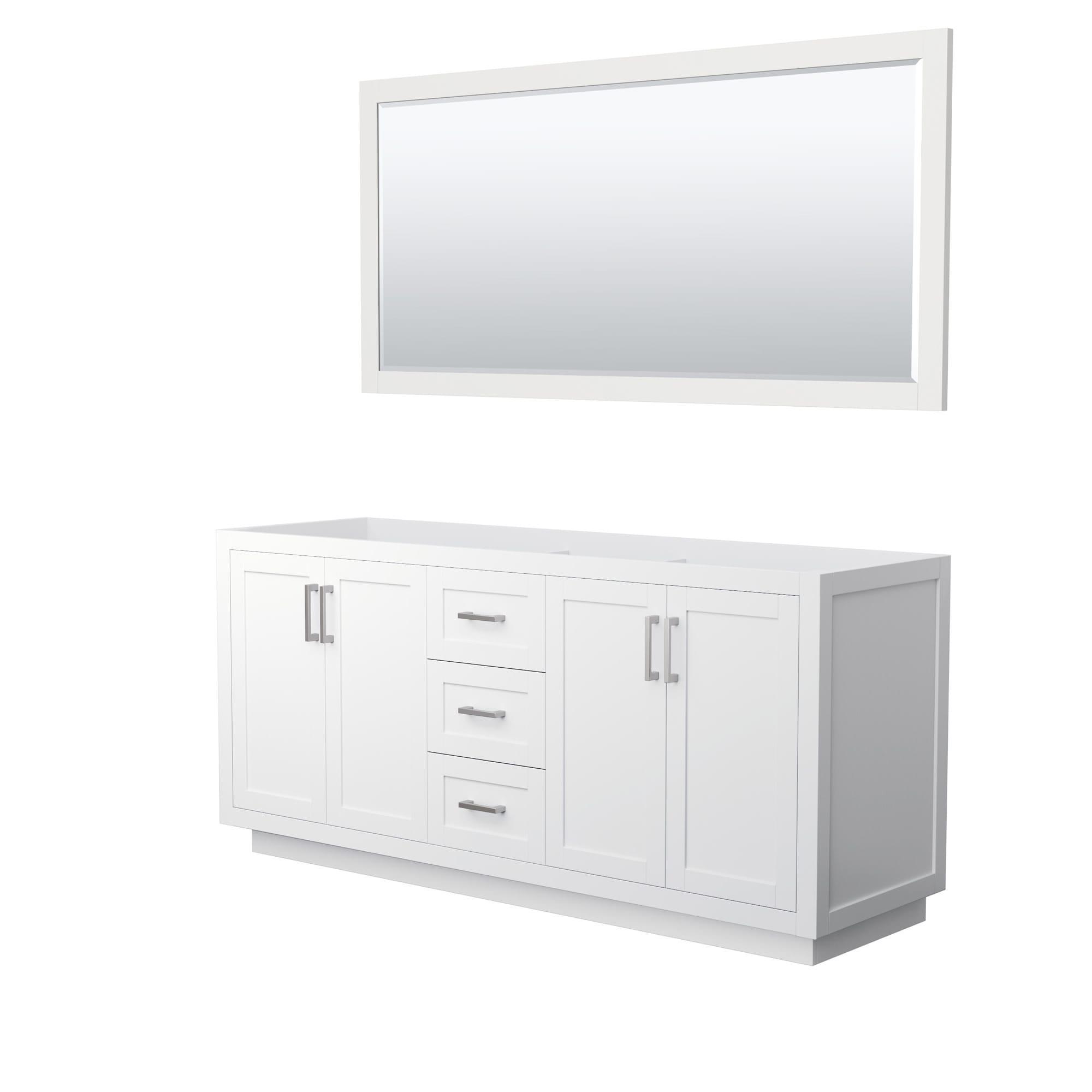 Wyndham Collection Miranda 71" Double Free Standing Vanity Cabinet -