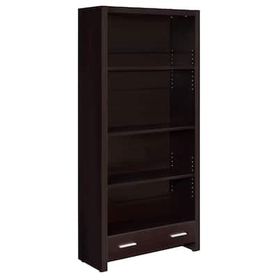 Skylar 71-inch 4-shelf Bookcase with Drawer Cappuccino - 31.50" x 11.75" x 70.75"