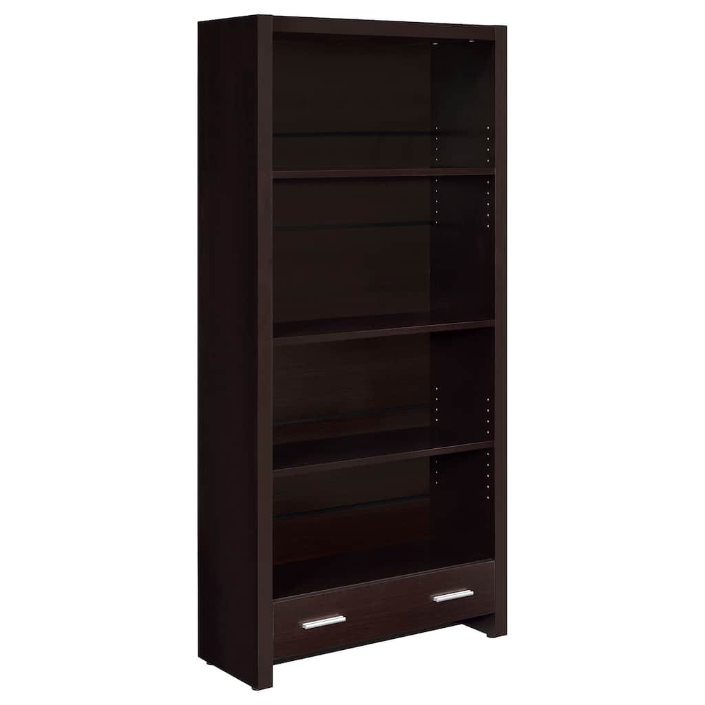 Skylar 71-inch 4-shelf Bookcase with Drawer Cappuccino - 31.50" x 11.75" x 70.75"