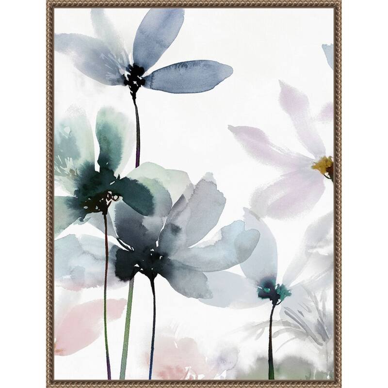 Whimsical Blossoms No. 1 by Aria K (23 x 30 in.), Framed Canvas Wall Art Print
