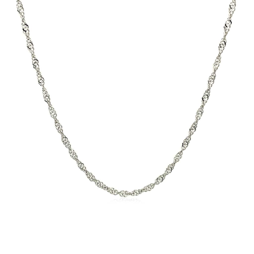 MayaMila 10k White Gold Singapore Chain 1.5mm