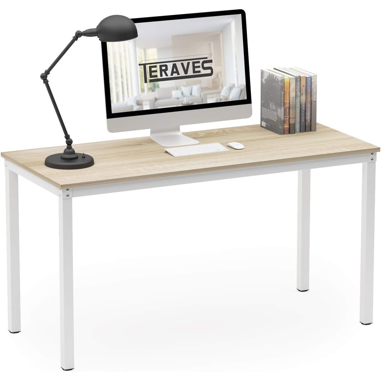 Modern Sturdy Computer Desk with Adjustable Legs, Multifunctional for Home Office and Dining, Easy to Assemble