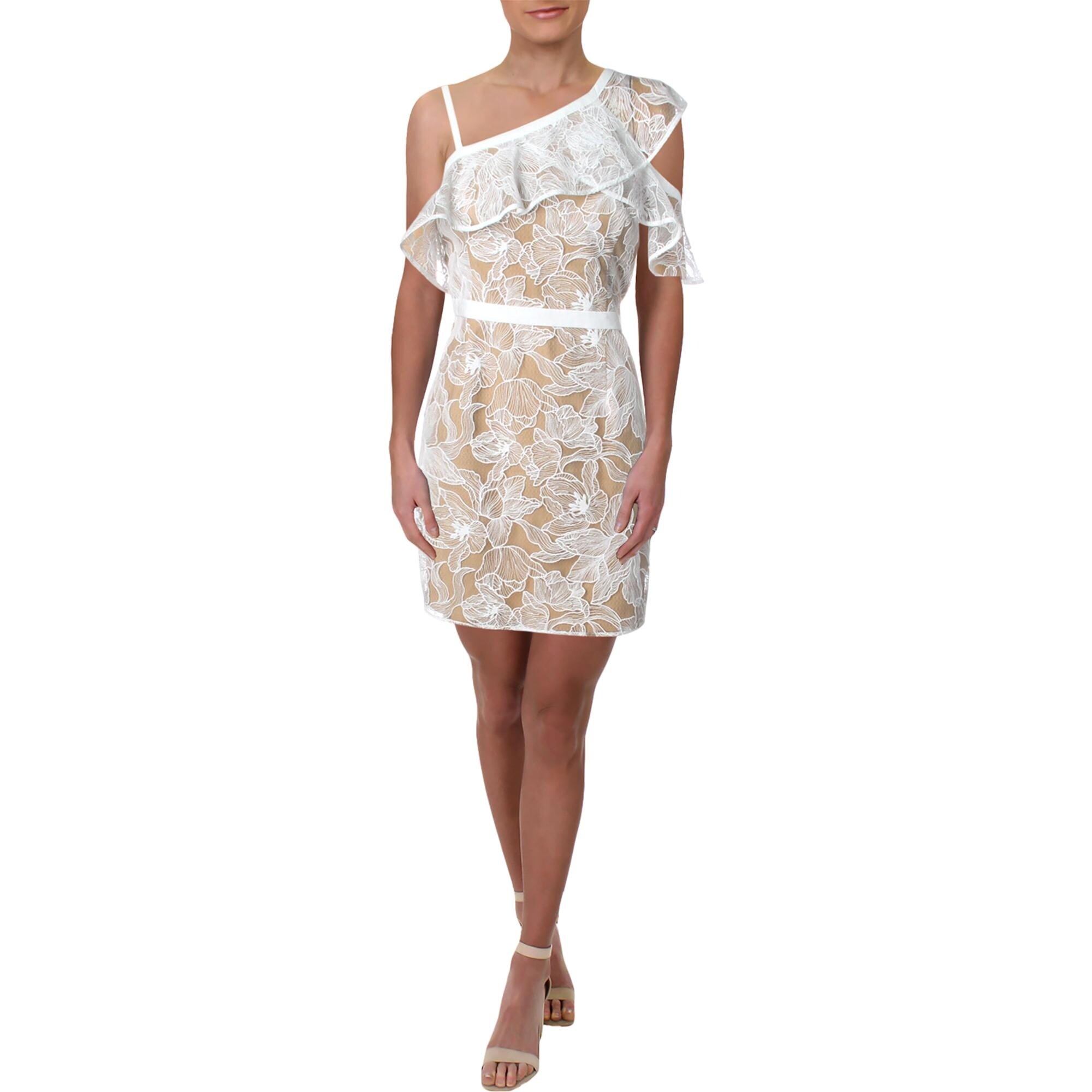 lace overlay cocktail dress