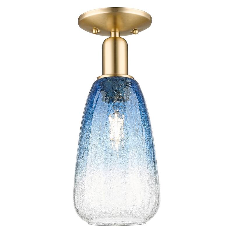 Innovations Lighting Downtown Urban - Brookhaven Almond - 1 Light 6" Semi-Flush Mount Light
