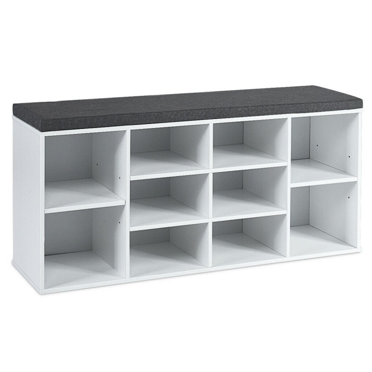 Shoe bench with storage cubes store