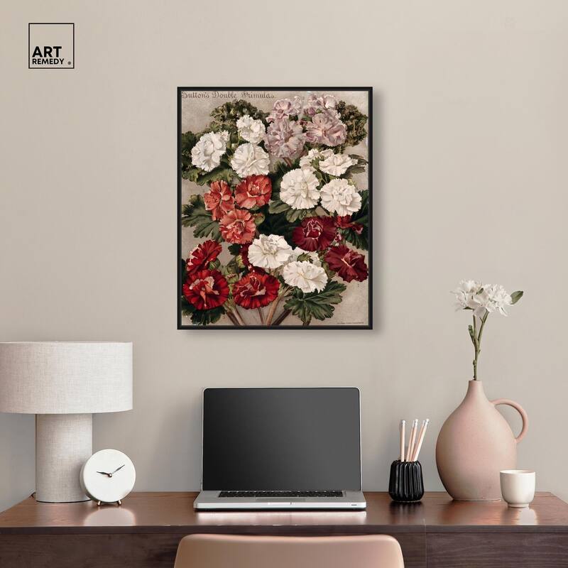 Flowered Primulas Canvas by Art Remedy