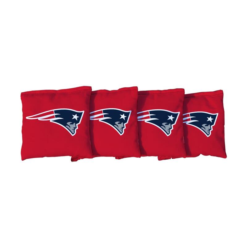 New England Patriots NFL Football Red Cornhole Bags - All-Weather Resin Filled