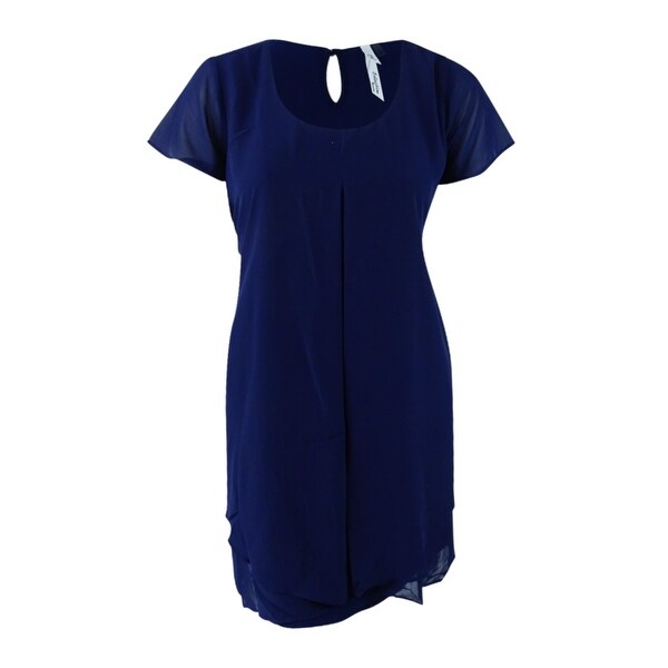 women's plus size navy blue dress
