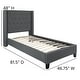 preview thumbnail 36 of 93, Tufted Upholstered Nailhead Trim Platform Bed