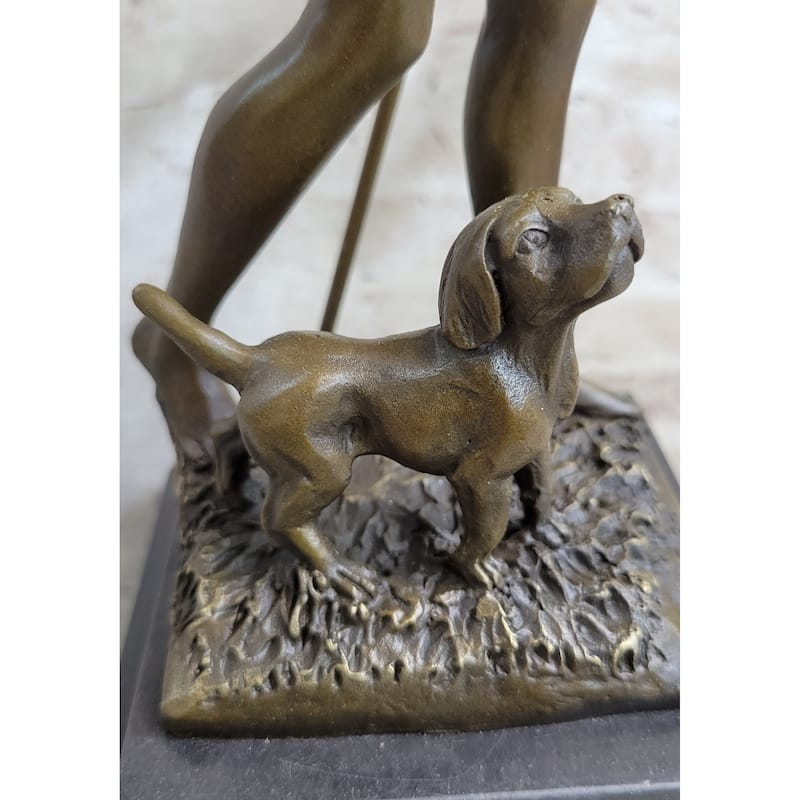 14 Inches Tall Hot Cast Bronze Statue Of Diana The Huntress Artemis Goddess Sculpture