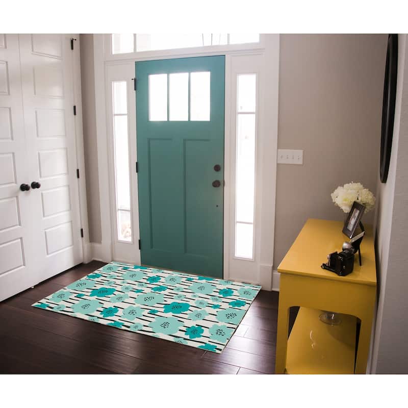 Laurel Machine Washable Floral Area Rug