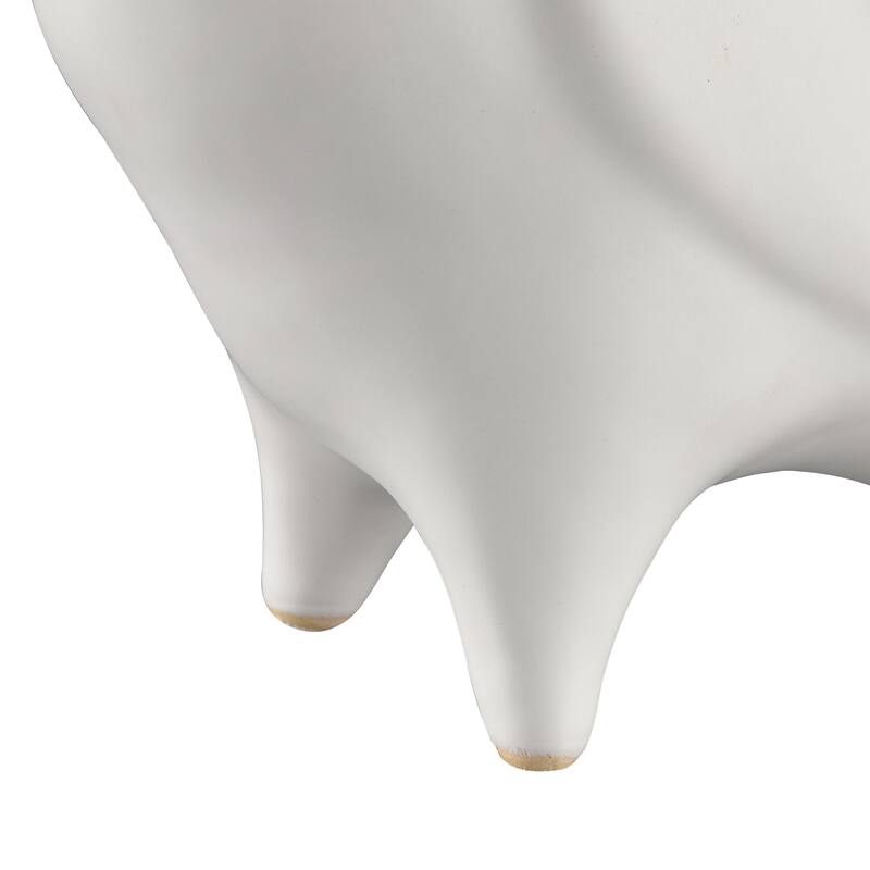 Elk Home Fino White Earthenware 3.25 Inch Wide Sculpture