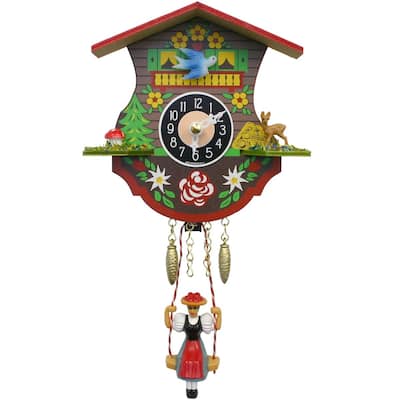 4.5" Engstler B/O Mini Cuckoo Wall Clock with Music Chimes