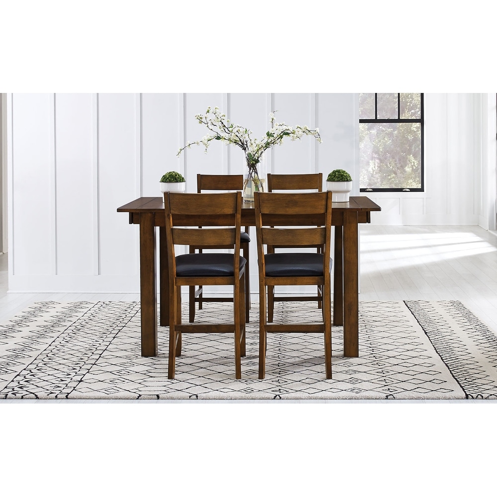 Simply Solid Periander Gather Height Set with Ladderback Stools