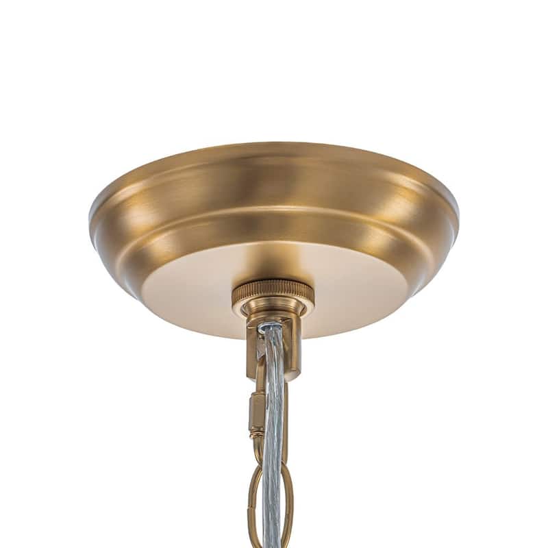 Statement 8-Light Swirled Smoked Glass Globe Round Bubble Chandelier - Brass Finish