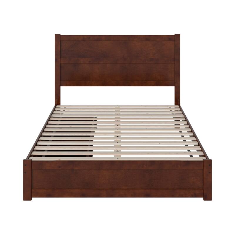 Aveline Wood Platform Bed with Matching Footboard & Storage Drawers