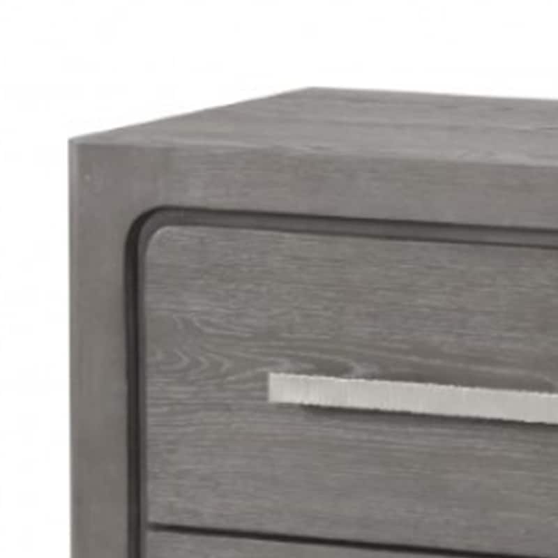 Thorne Nightstand, 2 Drawers with Top Felt Lining, Warm Gray, 27 Inch