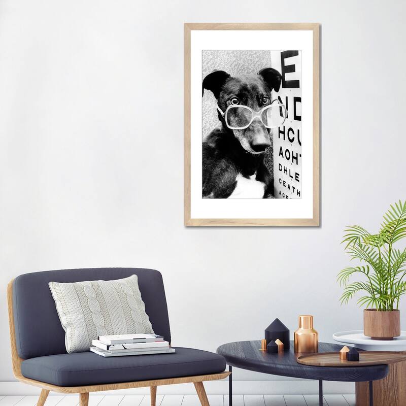 iCanvas "Greyhound Wearing Glasses February 1987" by Rue Des Archives