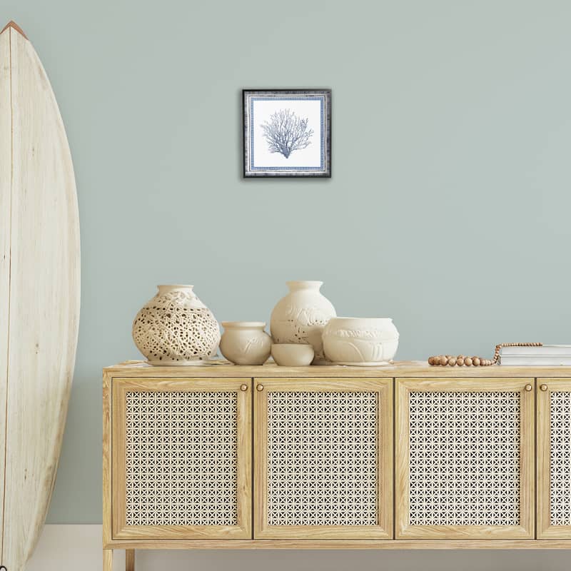 Stupell Nautical Branch of Coral Framed Giclee Art Design By Lanie Loreth