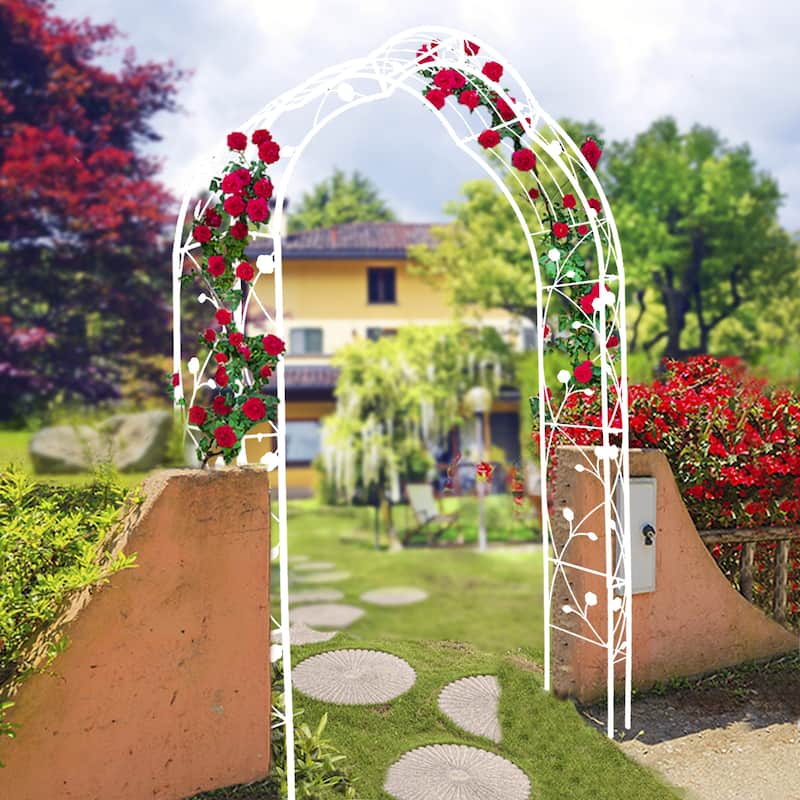 Metal Garden Arch Assemble Freely with 8 Styles Garden Arbor Trellis Climbing Plants Support Rose Arch Outdoor Arch Wedding Arch