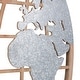 preview thumbnail 4 of 4, Marquett Wood & Metal Magnetic Pin World Map Wall Art - 18"H x 51"W x 1"D