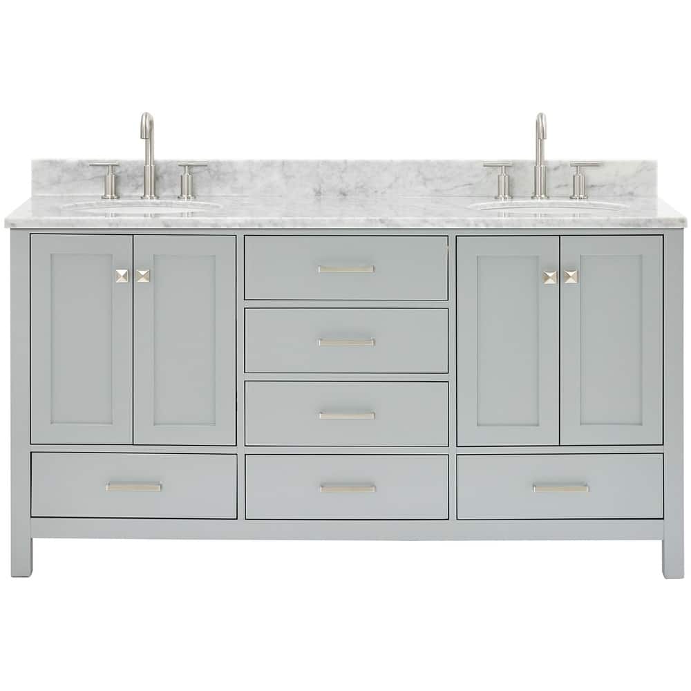 Ariel A067DCW2OVO Cambridge 67" Free Standing Double Basin Vanity Set