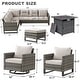 preview thumbnail 2 of 11, Gymojoy Outdoor Patio Sofa with Swivel Chairs Set