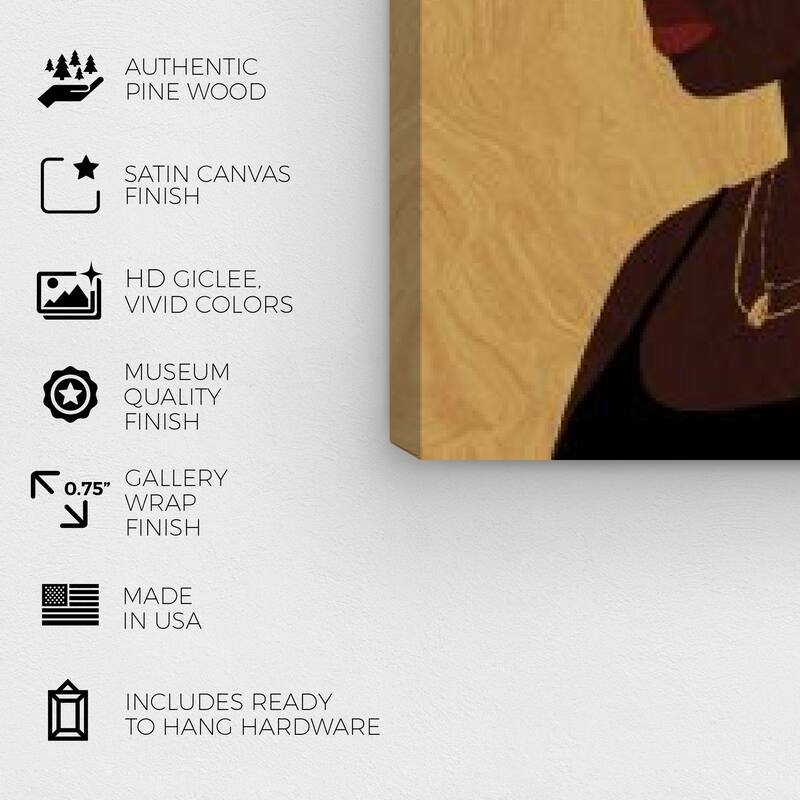 Wynwood Studio Prints Fashion and Glam Love rubies Brown and Ochre Modern & Contemporary Wall Art Canvas Print