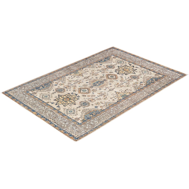 Serapi One-of-a-Kind Hand-Knotted Area Rug - Gray - 3' 11" x 5' 9"