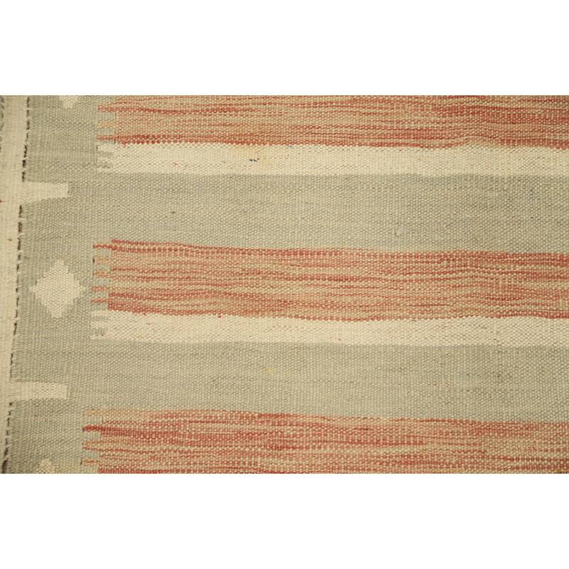 Hand Woven Oriental 100% Wool Carpet Southwestern Tribal Multi-Colored Kilim Area Rug - 5' 10'' X 3' 2''
