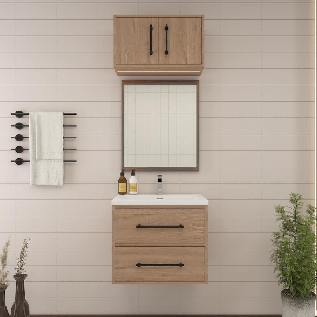 Victoria 24'' Wall-Mounted Vanity Set with Motion Sensor LED light Top Cabinet