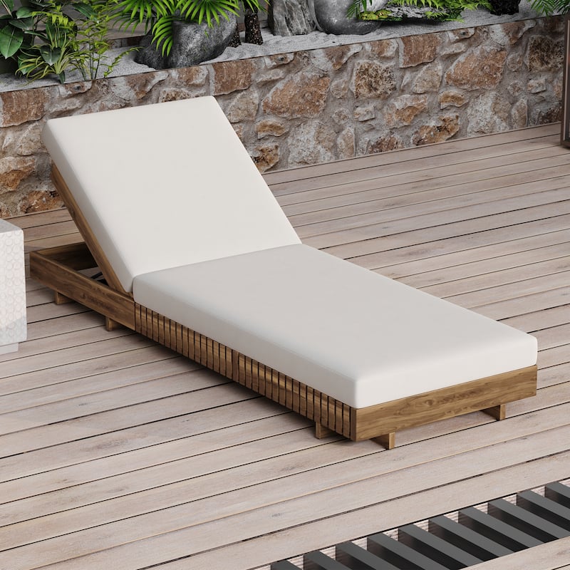 Christopher Knight Home - Johnson Outdoor Acacia Wood Chaise Lounge Set