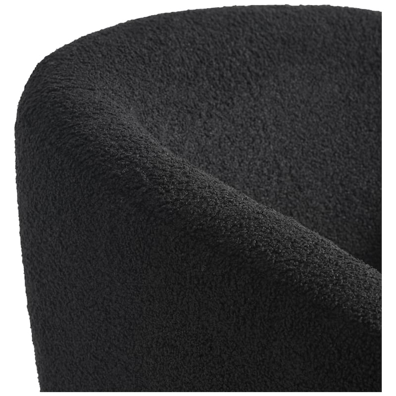 Bayville Sherpa Polyester Upholstered Faux Shearling Barrel Chair - (Set of 2)