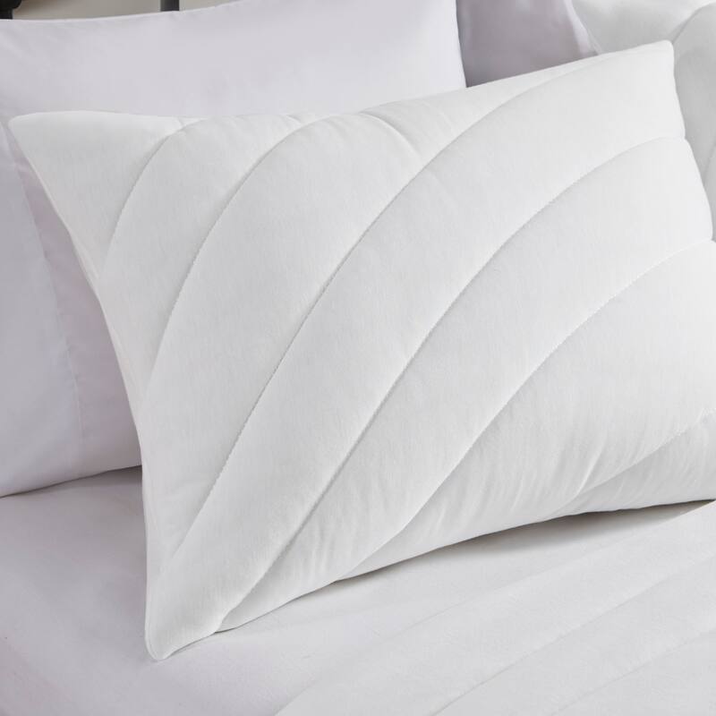 3 PCS Full/Queen Poly Jersey Puffy Comforter Set White