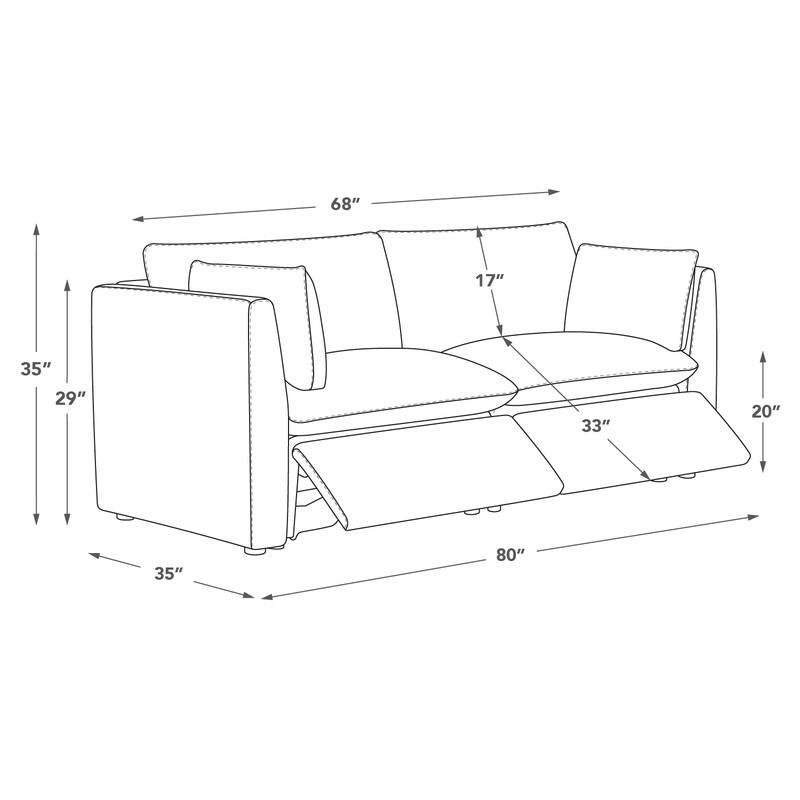 Cypress Power Reclining Sectional Sofa Couch