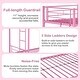 preview thumbnail 6 of 13, Metal Twin Over Twin Bunk Bed Frame with Side Ladders, 13inch Under-Bed Storage, Squeak-Resistant, Full-Length Guardrails