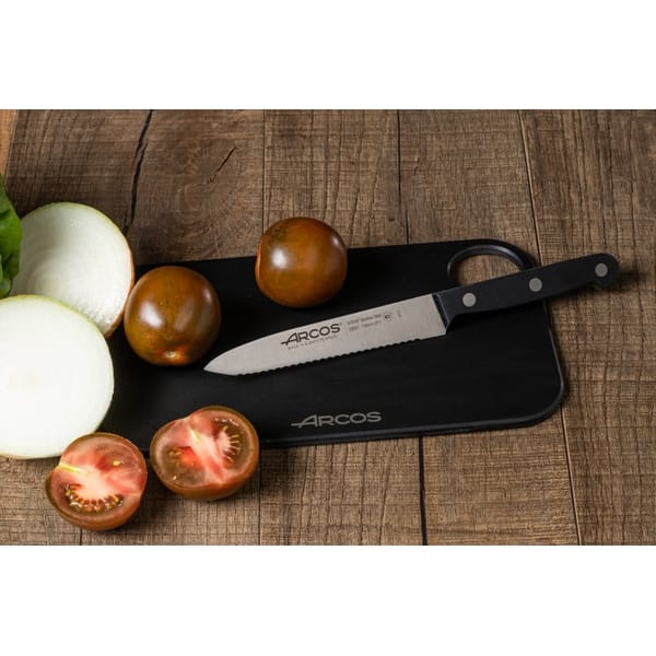 ARCOS Paring Knife 5 Inch Stainless Steel. Serrated Tomato Knife for Cutting and Chopping. and