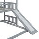 preview thumbnail 38 of 38, Friendly Design Twin Over Twin Bunk Bed with Two Drawers and Slide, House Bed with Slide
