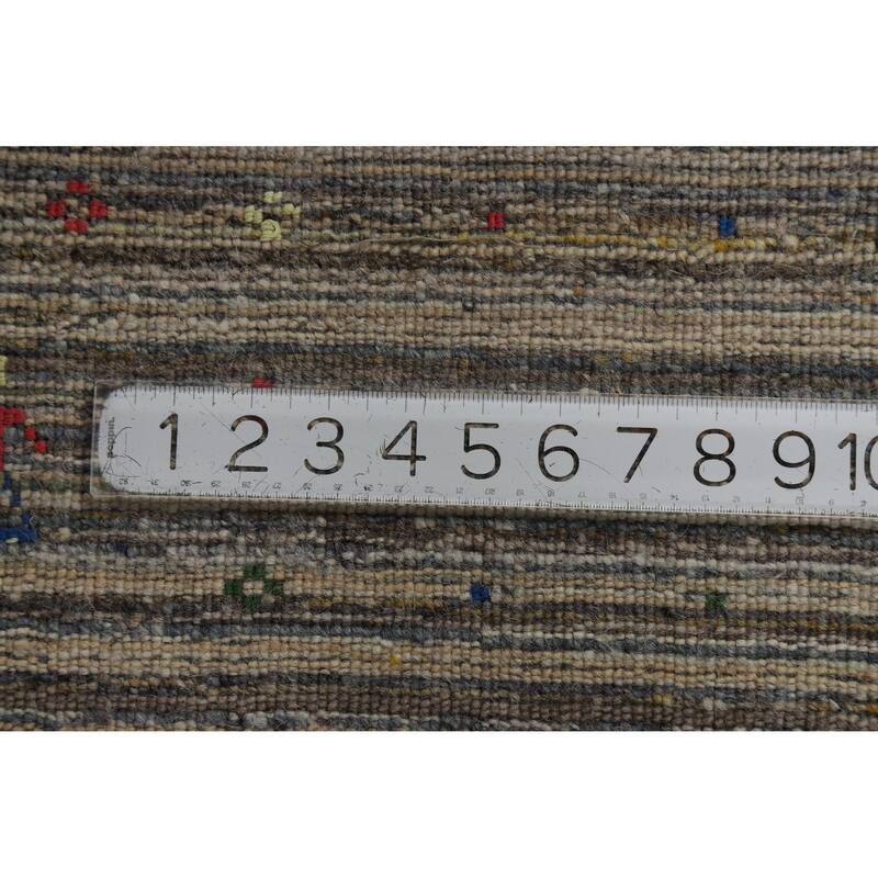 Hand Knotted Oriental 100% Wool Carpet Tribal Animal Pictorial Multi-Colored Gabbeh Area Rug - 9' 10'' X 8' 0''