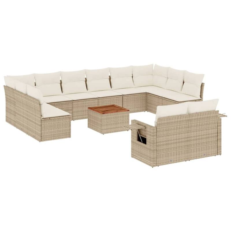 vidaXL Garden Sofa Set PE rattan Large Modular Garden Sofa Set