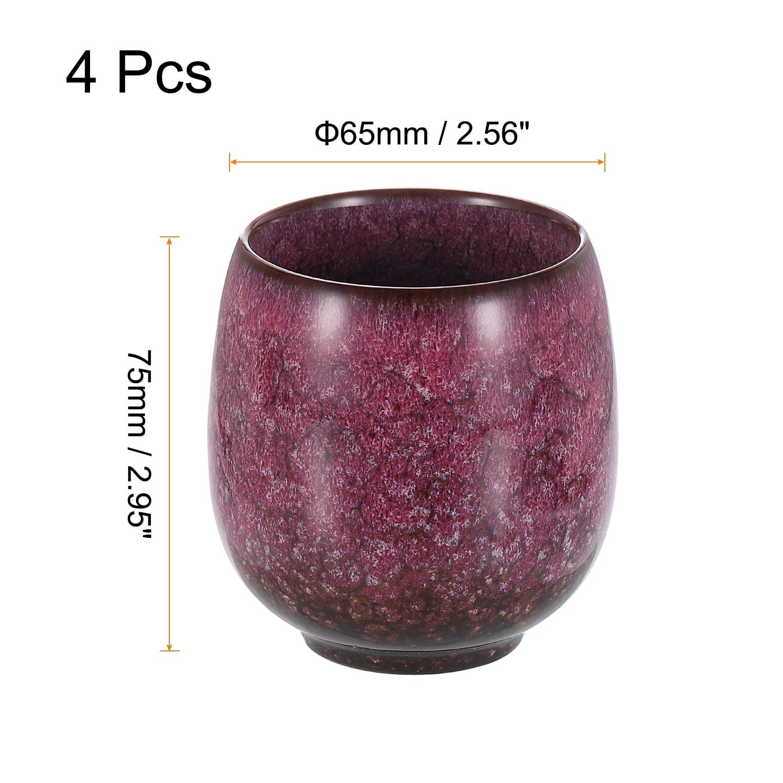 4pcs Chinese Ceramic Teacups 5.75oz Traditional Gong Fu Tea Set, Light Green